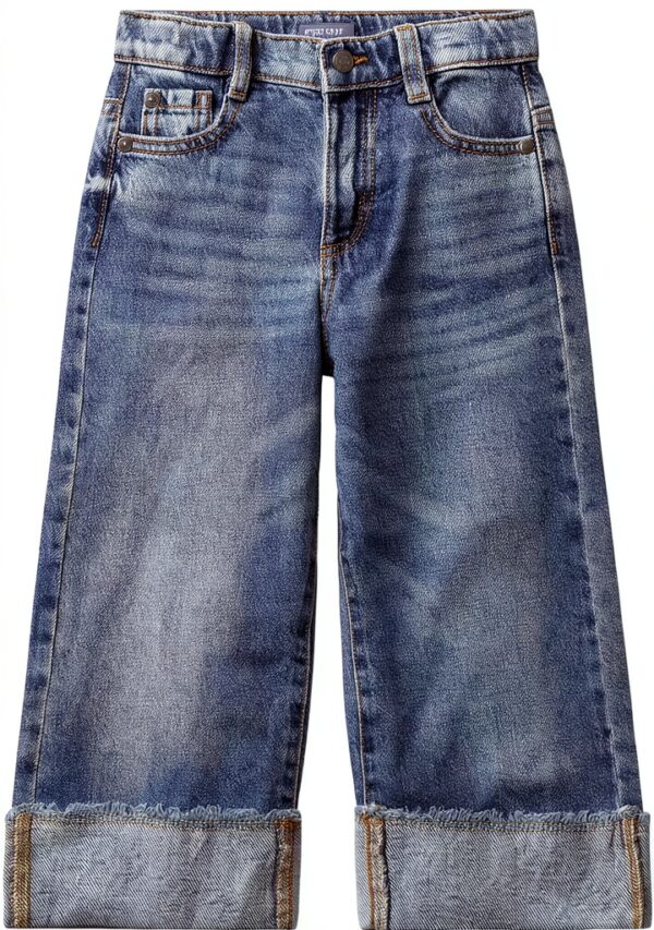 Jeans Benetton denim cotone pantaloni bambine ragazze-0