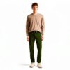 Pantaloni Chino Uomo Benetton Gabardina Stretch Design-2