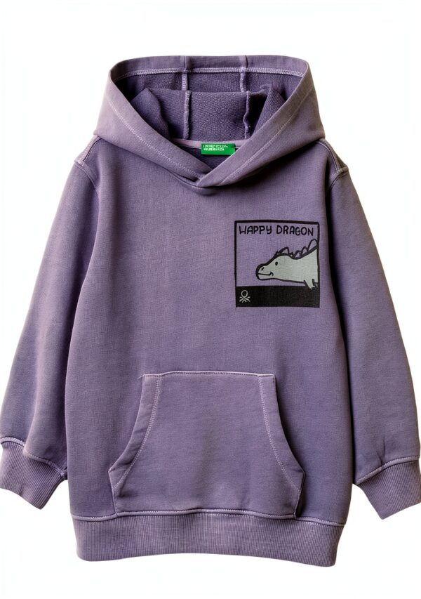 Felpa con cappuccio bambini United Colors of Benetton cotone