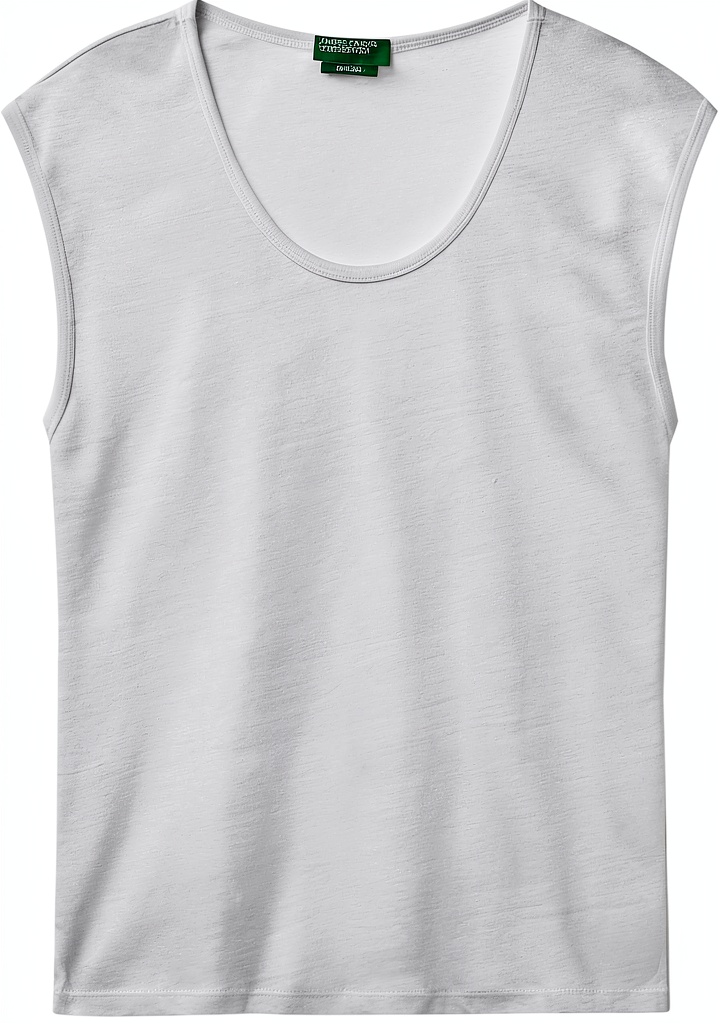 'T-shirt United Colors of Benetton in lino indossata in un contesto casual'