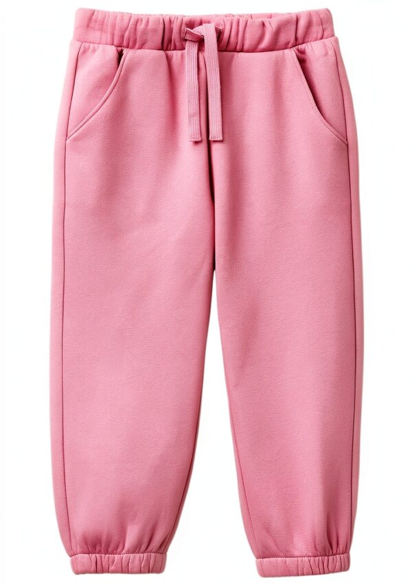 Pantalone bambina United Colors Benetton rosa felpa coulisse