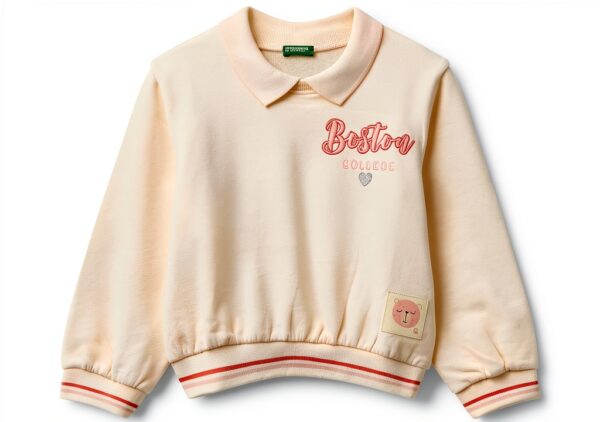 Felpa bambine United Colors Benetton cotone poliestere
