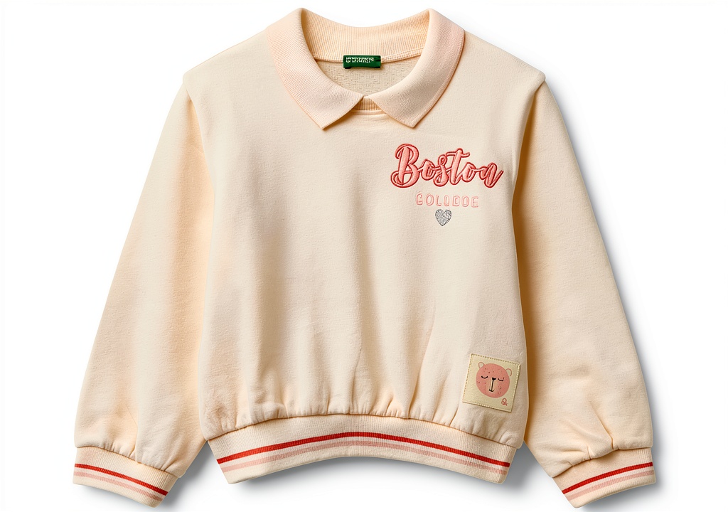 'Felpa United Colors of Benetton per bambine in cotone poliestere'