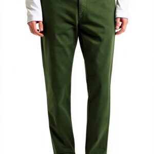 Pantaloni Chino Uomo Benetton Gabardina Stretch Design-0