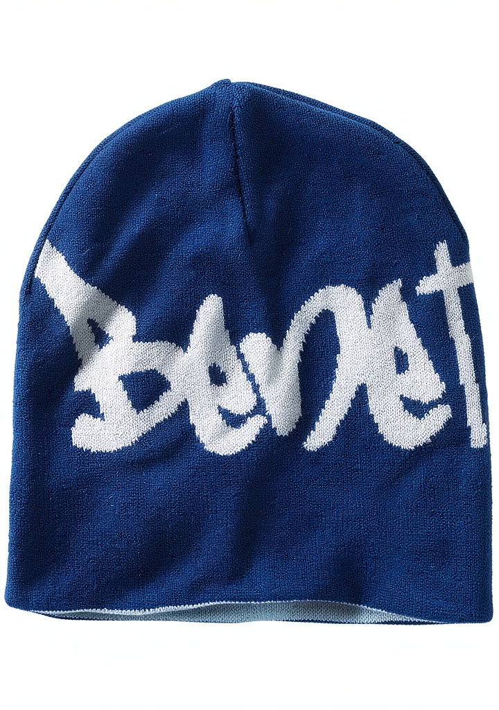 Berretto Benetton reversibile per bambini in colore blu