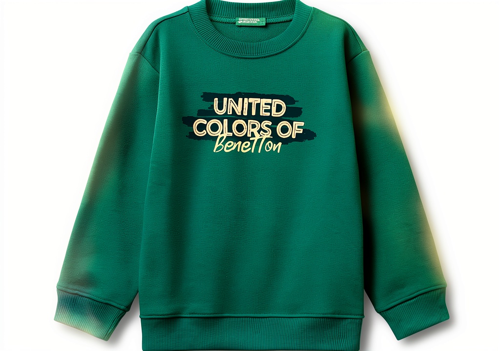 Felpa United Colors of Benetton per bambini in cotone organico, vista frontale