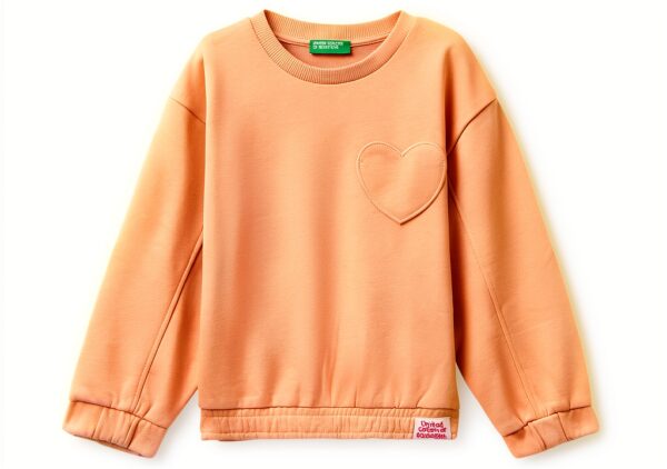 Felpa United Colors Benetton Bambine Rosa Cotone Maglia Tuta