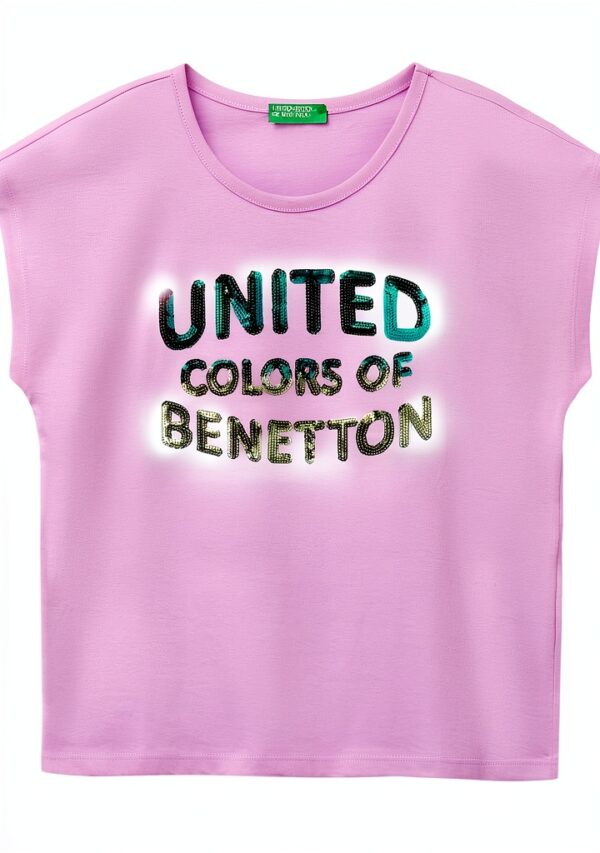 T-shirt bambine United Colors Benetton cotone organico