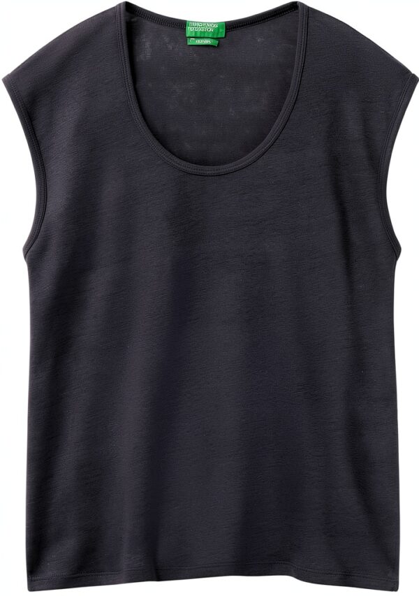 United Colors of Benetton T-Shirt Donna Lino Morbida Scollo