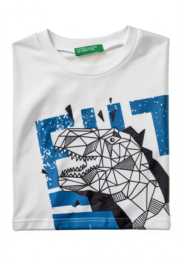 T-shirt bambini Benetton cotone jersey morbido stampe-2