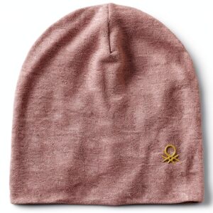 Cappellino beanie Benetton melange logo gommato bambine-0