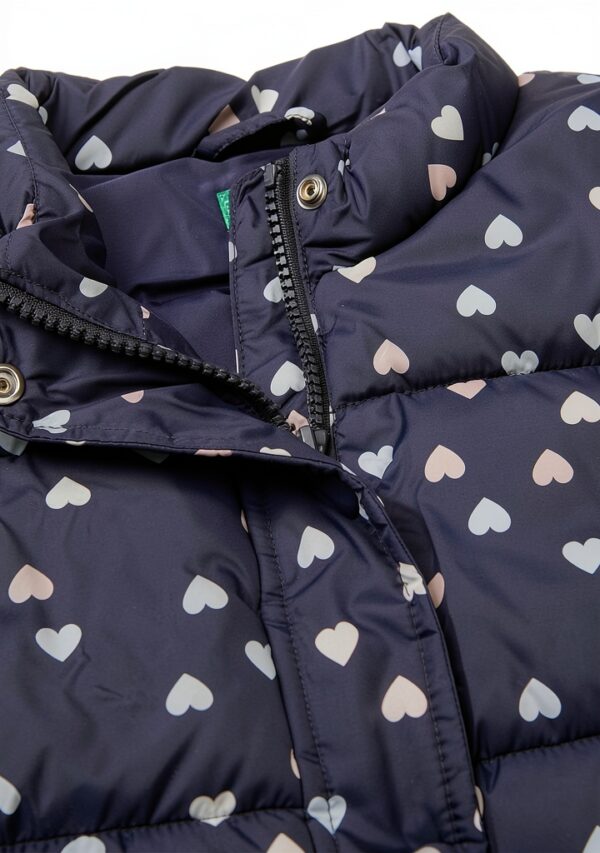 Gilet imbottito Benetton bambini poliestere blu verde-2