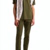 Chino Uomo Benetton Cotone Tela Paracadute Design Moderno-1
