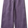 Pantaloni bambina Benetton pantafelpa cotone cropped palazzo-1