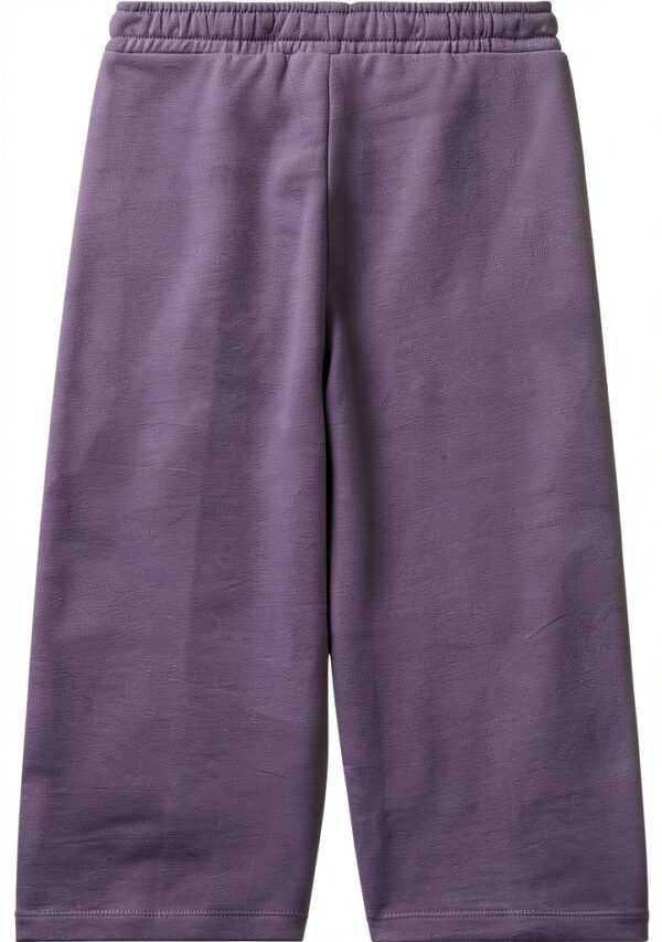Pantaloni bambina Benetton pantafelpa cotone cropped palazzo-1