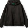 Felpa Donna Benetton 100% Cotone Confort Fit Logo-4