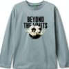 T-shirt Benetton bambini cotone manica lunga stampa-0