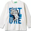 T-shirt bambini Benetton cotone jersey morbido stampe-0