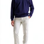 Pantaloni Chino Benetton Uomo Cotone Design Moderno-0