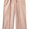 Pantaloni bambina Benetton pantafelpa cotone cropped rosa-0
