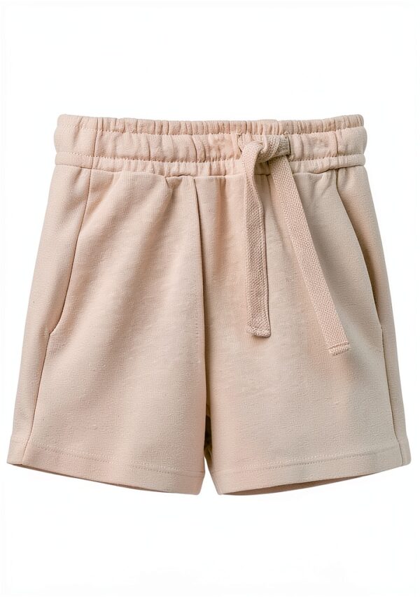 Pantaloni bambina Benetton pantafelpa cotone cropped rosa-1