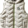 Gilet Benetton Bambine Microiniezione Cappuccio Blu Verde-0