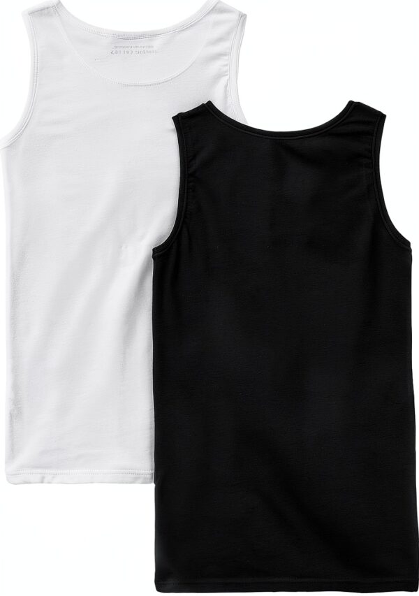 Canotta Benetton bambine cotone organico nero-1
