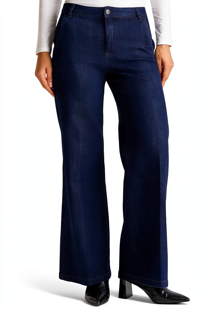 Modello che indossa i pantaloni Benetton in un contesto urbano