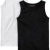 Canotta Benetton bambine cotone organico nero-0