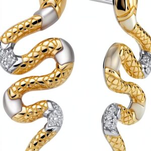 Orecchini a serpente con oro e perle di TI SENTO - Milano-0