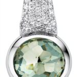 Collana Ti Sento Milano 925 Argento Rodio Verde con Cristallo Zirconia-0
