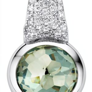 Collana Ti Sento Milano 925 Argento Rodio Verde con Cristallo Zirconia-0
