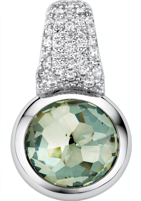 Collana Ti Sento Milano 925 Argento Rodio Verde con Cristallo Zirconia-0