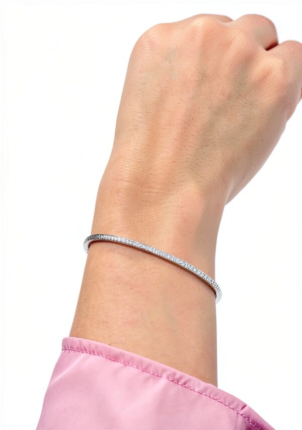 Ti Sento Milano Bracciale Rigido Donna Argento 925 Gioiello Misura M Classico cod. 23001ZI-1