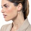 Ti Sento - Orecchini da donna in argento 925 con madreperla bianca,-3