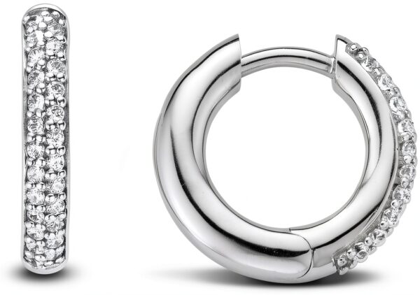 Ti Sento Milano-Orecchini in argento Sterling placcato al rodio, con Zirconia cubica, 7248ZI-0