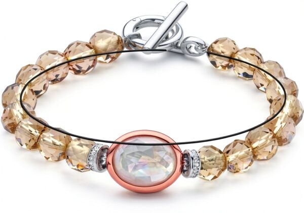Ti Sento Milano - Bracciale in argento sterling placcato al rodio, lunghezza 19 cm, 2864 TB-2