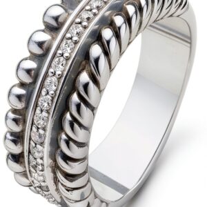 Anello TI SENTO MILANO Argento 925 Rodio Zircone Bianco Misura 10-0