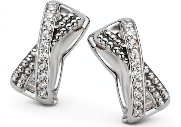 Ti Sento Milano Donna 925 argento Rotonda bianco Zirconia cubica FASHIONEARRING-0