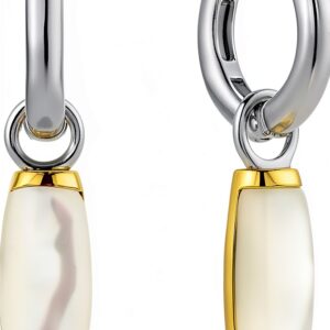 Ti Sento - Orecchini da donna in argento 925 con madreperla bianca,-0