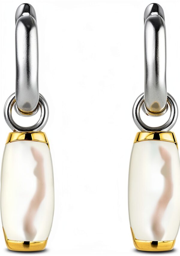 Ti Sento - Orecchini da donna in argento 925 con madreperla bianca,-1