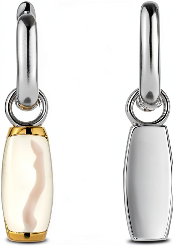Ti Sento - Orecchini da donna in argento 925 con madreperla bianca,-2