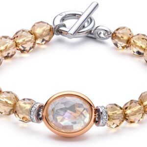 Ti Sento Milano - Bracciale in argento sterling placcato al rodio, lunghezza 19 cm, 2864 TB-0