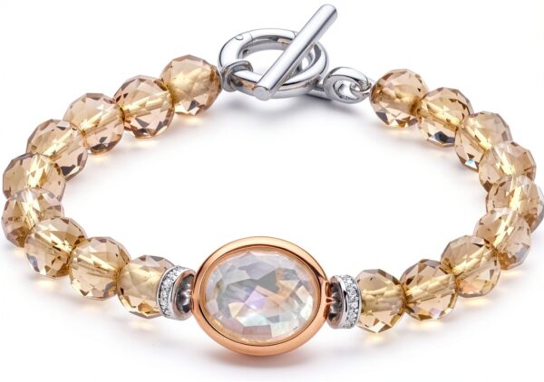 Ti Sento Milano - Bracciale in argento sterling placcato al rodio, lunghezza 19 cm, 2864 TB-0